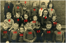 Een juffrouw en haar klas.